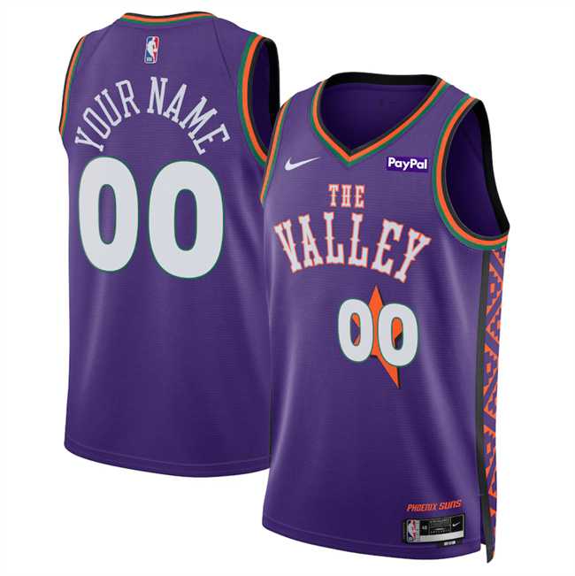 Men%27s Phoenix Suns Active Player Custom Purple 2024-25 City Edition Stitched Basketball Jersey